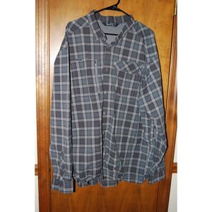 UNDER ARMOUR HEATGEAR MENS GREY PLAID BUTTON DOWN SIZE 3XL